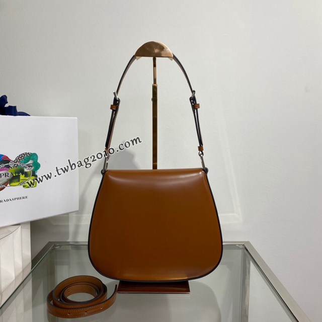 Prada專櫃新款配雙肩帶中古腋下包 普拉達大號翻蓋中古款腋下包肩背包 csp1034